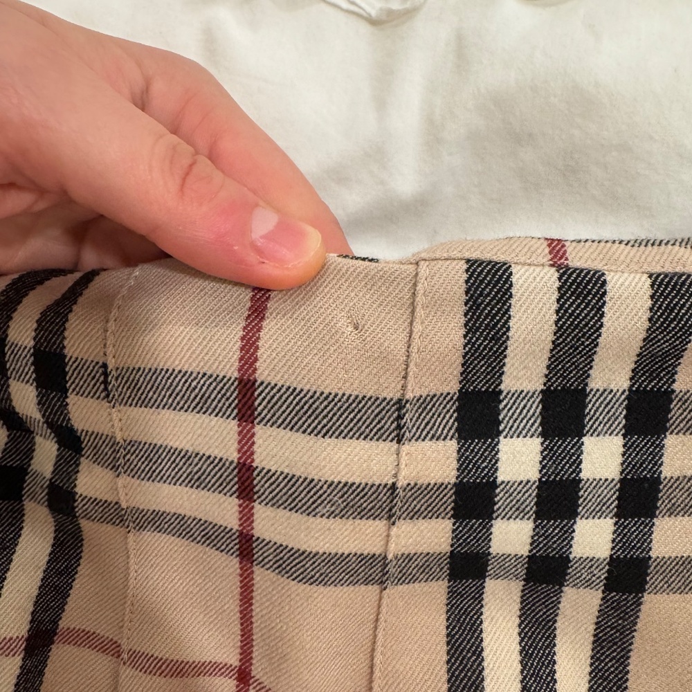 Vintage Burberry London Nova Check Pleated Mini Skirt - Picture 3 of 5